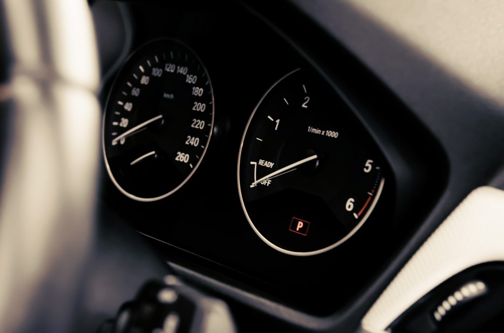 close up car interior detail