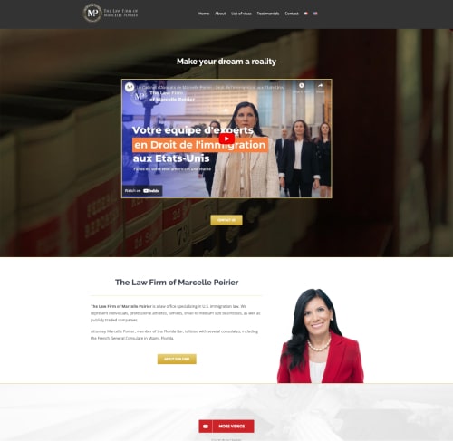 Marcelle Poirier law firm home webpage.